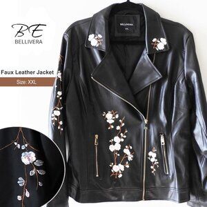 Bellivera Faux Leather Moto Jacket